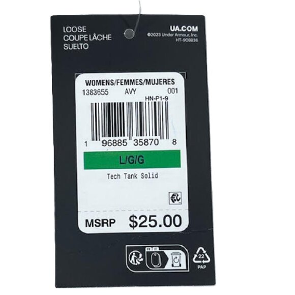 Under Armour Tech Tank Women's Running Tank Large Black - Picture 5 of 5